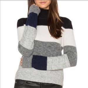 Equipment Ren Mock Neck striped sweater Medium